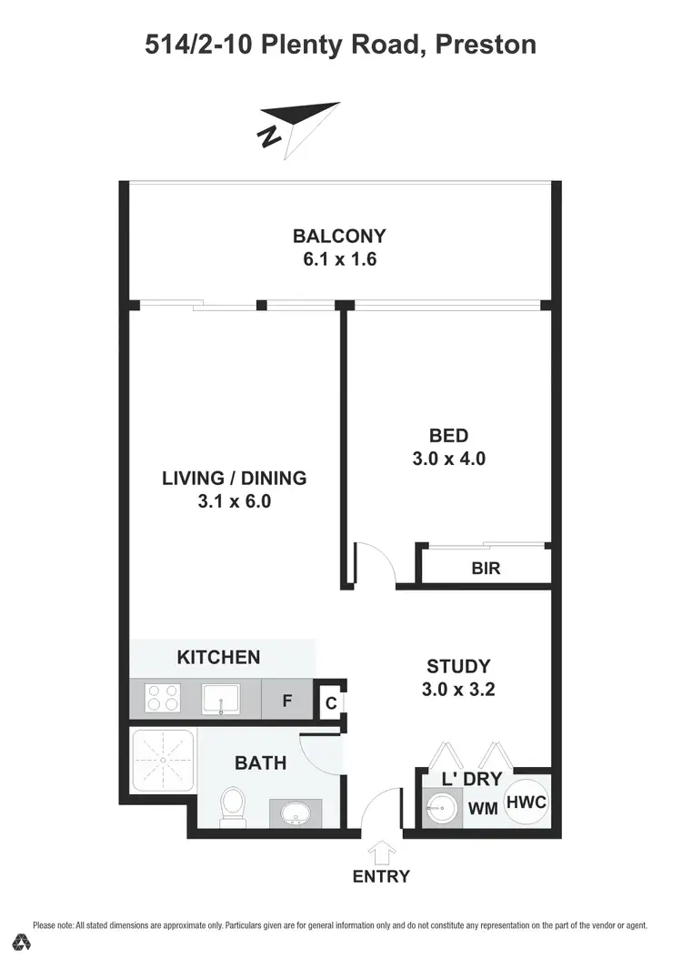 Floorplan of Homely apartment listing, 514/2-10 Plenty Road, Preston VIC 3072