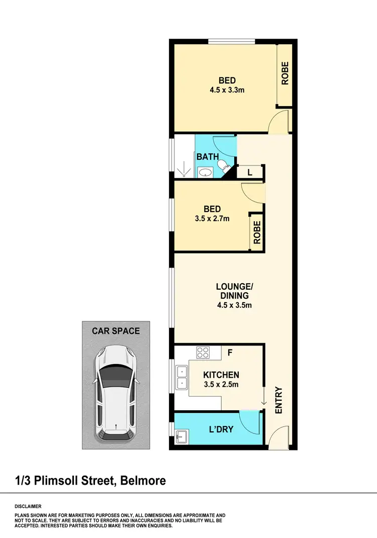 Floorplan of Homely apartment listing, 1/3 Plimsoll Street, Belmore NSW 2192