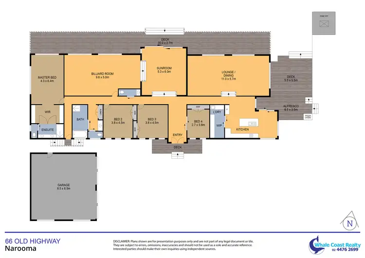 Floorplan of Homely house listing, 66 Old Highway, Narooma NSW 2546