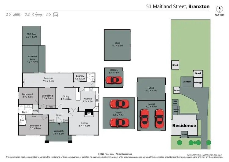 Floorplan of Homely house listing, 51 Maitland Street, Branxton NSW 2335