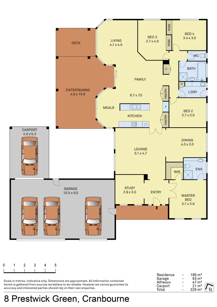 Floorplan of Homely house listing, 8 Prestwick Green, Cranbourne VIC 3977