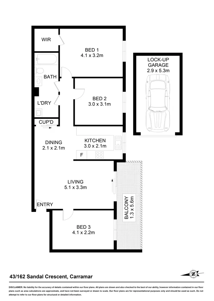 Floorplan of Homely unit listing, 43/162 Sandal Crescent, Carramar NSW 2163