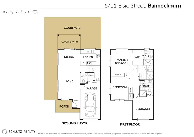 Floorplan of Homely townhouse listing, 5/11 Elsie Street, Bannockburn QLD 4207