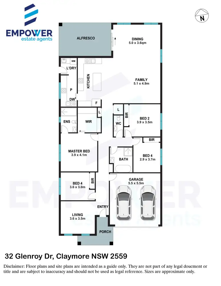 Floorplan of Homely house listing, 32 Glenroy Drive, Claymore NSW 2559
