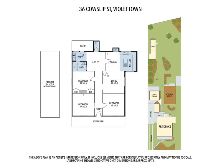 Floorplan of Homely house listing, 36 Cowslip Street, Violet Town VIC 3669