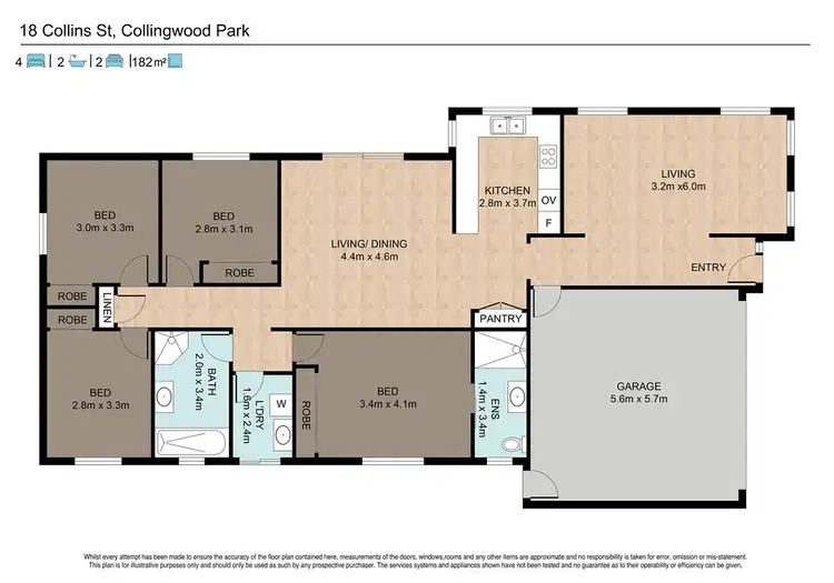 Floorplan of Homely house listing, 18 Collins Street, Collingwood Park QLD 4301