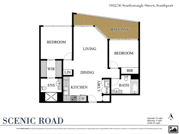 Floorplan of Homely apartment listing, Unit 1362 / 56 Scarborough Street, Southport QLD 4215