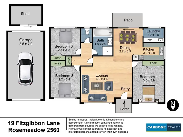 Floorplan of Homely house listing, 19 Fitzgibbon Lane, Rosemeadow NSW 2560