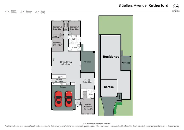 Floorplan of Homely house listing, 8 Sellers Avenue, Rutherford NSW 2320