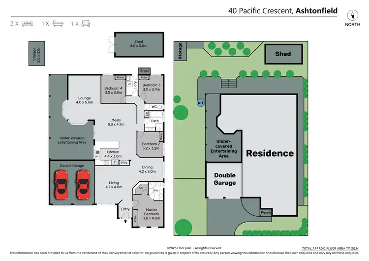 Floorplan of Homely house listing, 40 Pacific Crescent, Ashtonfield NSW 2323