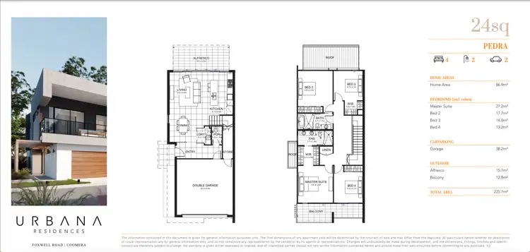 Floorplan of Homely townhouse listing, 215 Foxwell Road, Coomera QLD 4209