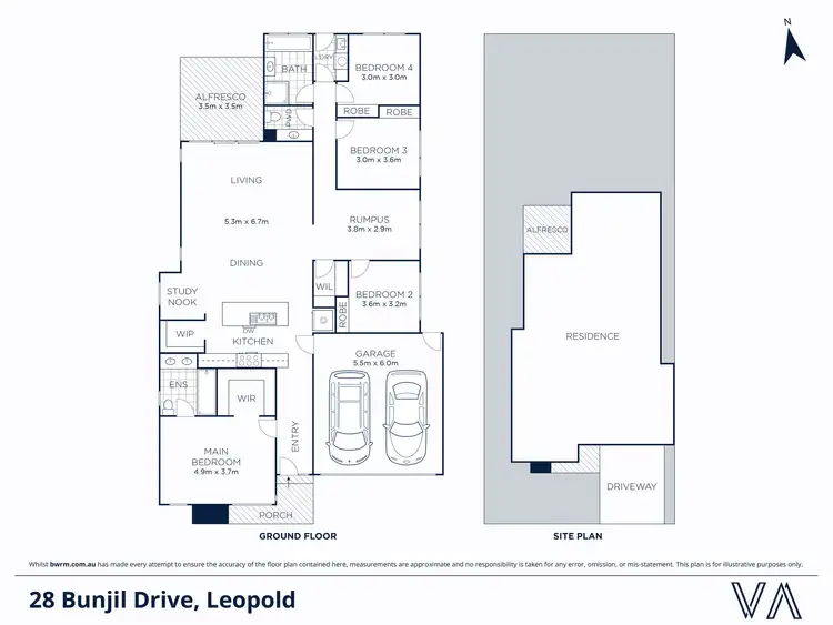 Floorplan of Homely house listing, 28 Bunjil Drive, Leopold VIC 3224
