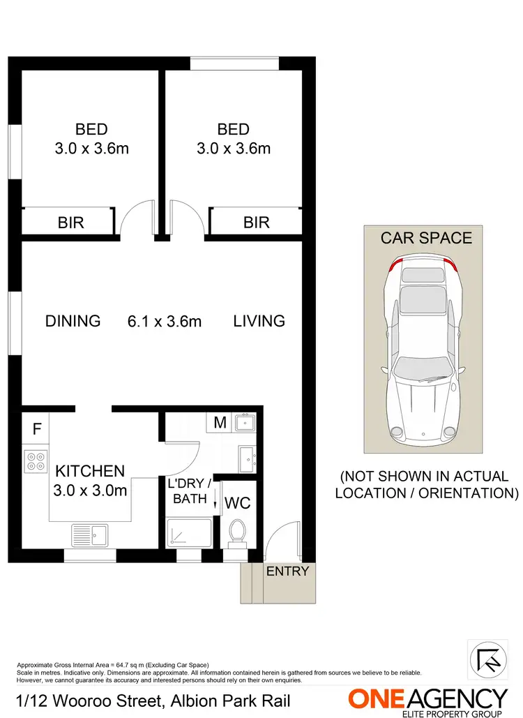 Floorplan of Homely villa listing, 1/12 Wooroo Street, Albion Park Rail NSW 2527