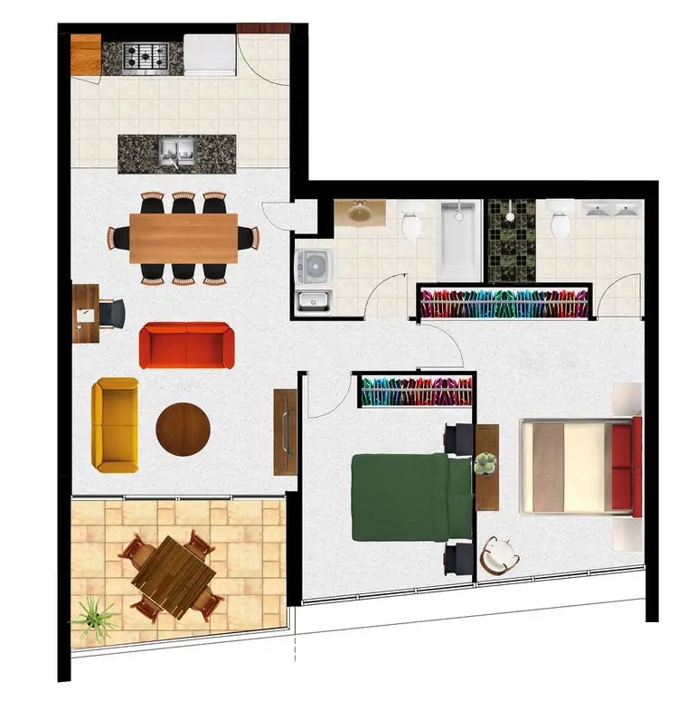 Floorplan of Homely apartment listing, 21105/37D Harbour Rd, Hamilton QLD 4007