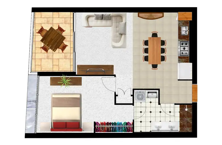Floorplan of Homely apartment listing, 20208/37D Harbour Rd, Hamilton QLD 4007
