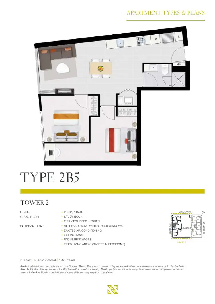 Floorplan of Homely apartment listing, 20504/37 Kyabra St, Newstead QLD 4006