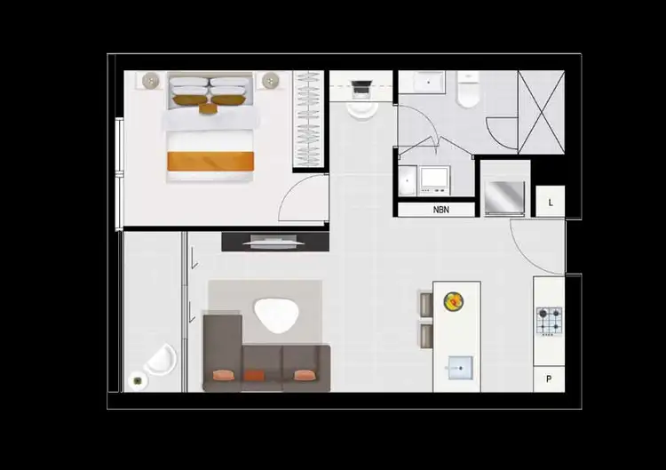 Floorplan of Homely apartment listing, 11311/88 Doggett Street, Newstead QLD 4006