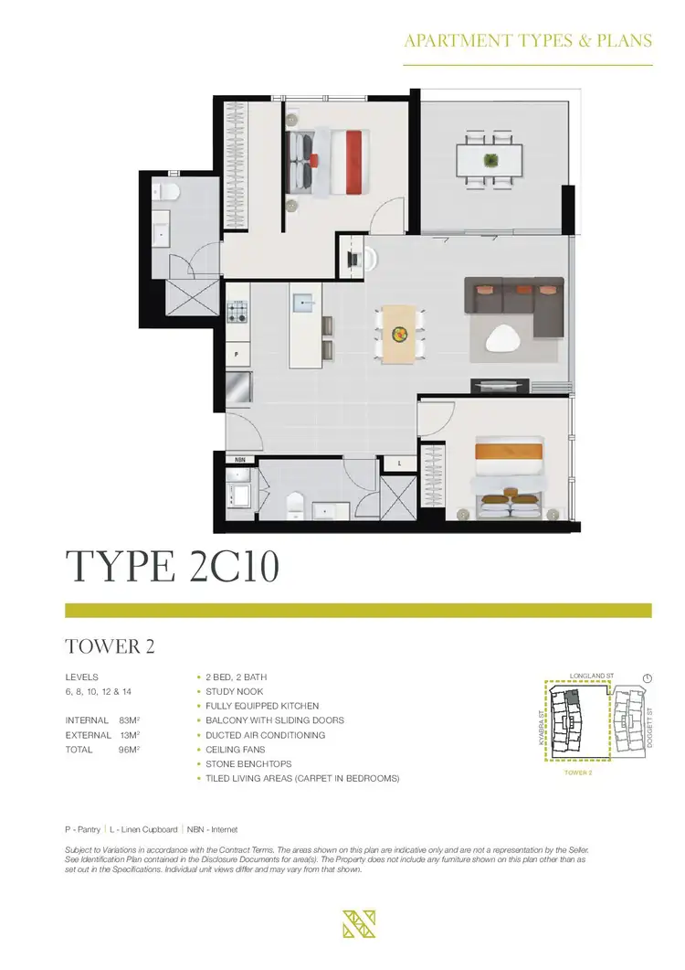 Floorplan of Homely apartment listing, 20812/37 Kyabra St, Newstead QLD 4006