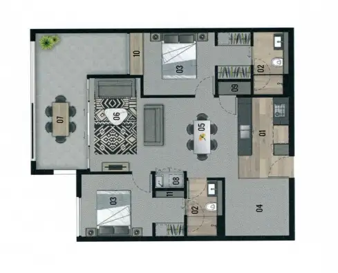 Floorplan of Homely apartment listing, 1303/4 HUBERT Street, Woolloongabba QLD 4102