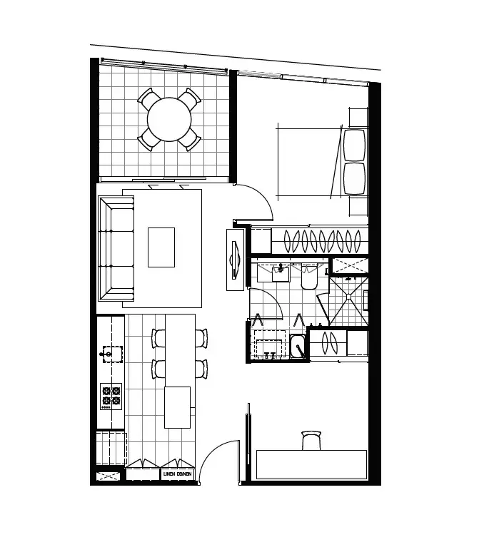 Floorplan of Homely apartment listing, 1407/12 Cunningham Street, Newstead QLD 4006