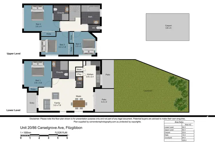 Floorplan of Homely townhouse listing, 20/86 Carselgrove Avenue, Fitzgibbon QLD 4018