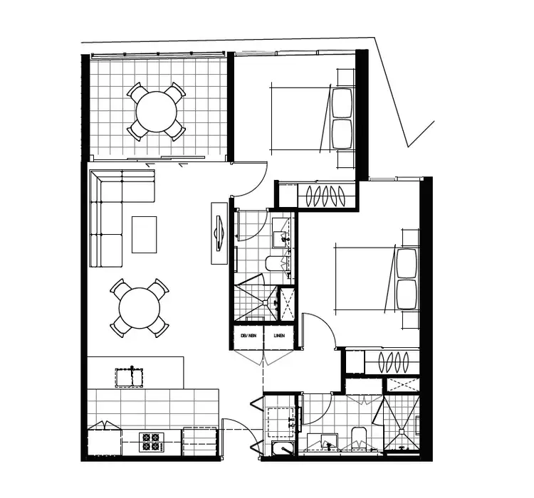 Floorplan of Homely apartment listing, 1605/12 Cunningham Street, Newstead QLD 4006