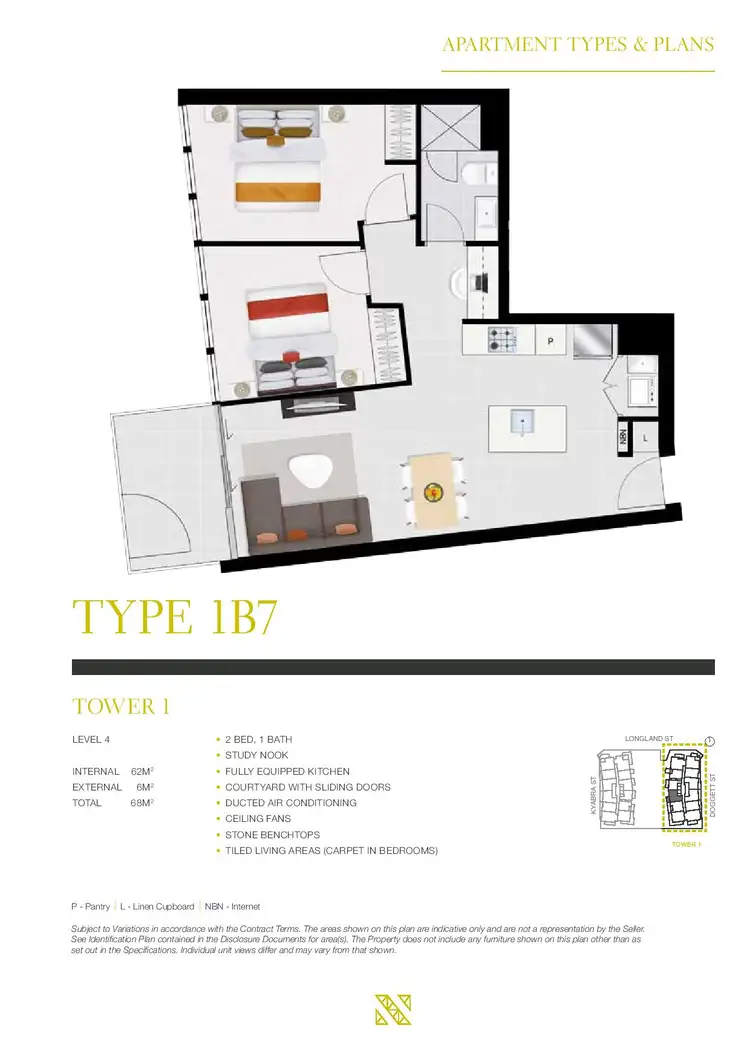 Floorplan of Homely apartment listing, 10409/88 Doggett Street, Newstead QLD 4006