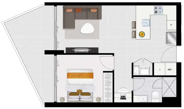 Floorplan of Homely apartment listing, 20108/37 Kyabra St, Newstead QLD 4006