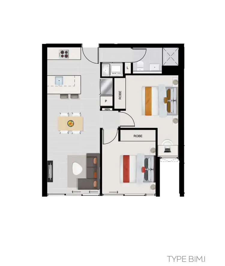 Floorplan of Homely apartment listing, 505/10 Stratton Street, Newstead QLD 4006