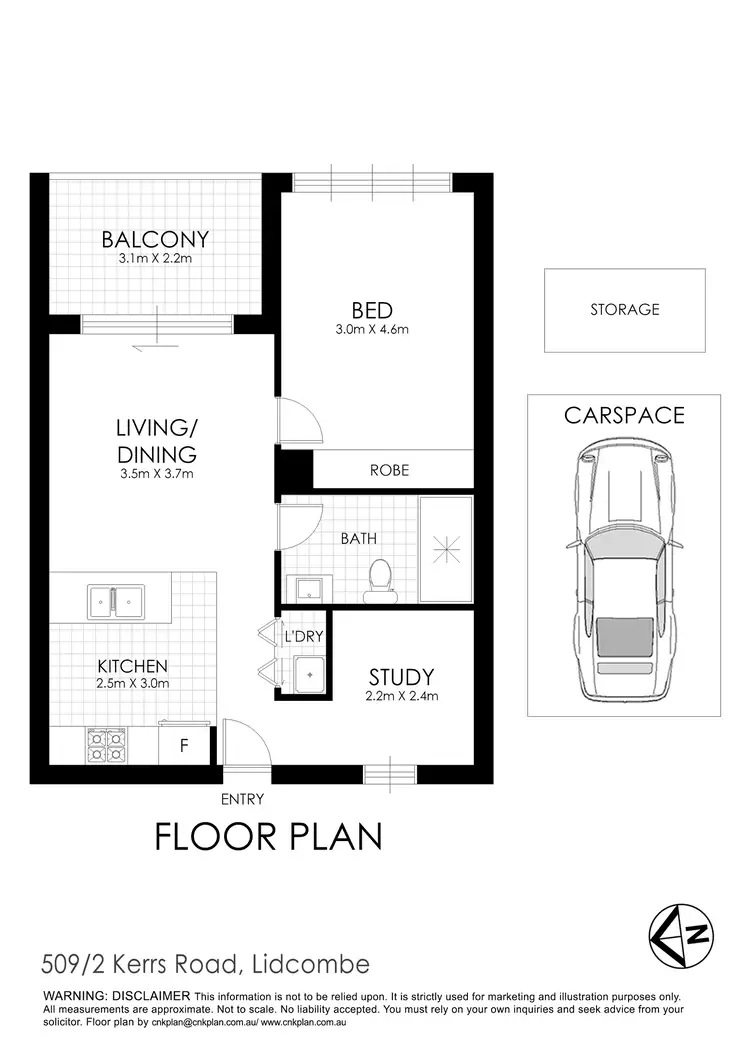Floorplan of Homely apartment listing, 509/2 Kerrs Road, Lidcombe NSW 2141