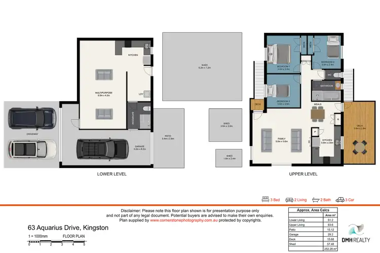 Floorplan of Homely house listing, 63 Aquarius Drive, Kingston QLD 4114