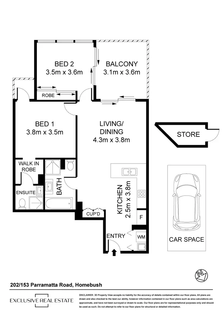 Floorplan of Homely apartment listing, 202/153 Parramatta Road, Homebush NSW 2140
