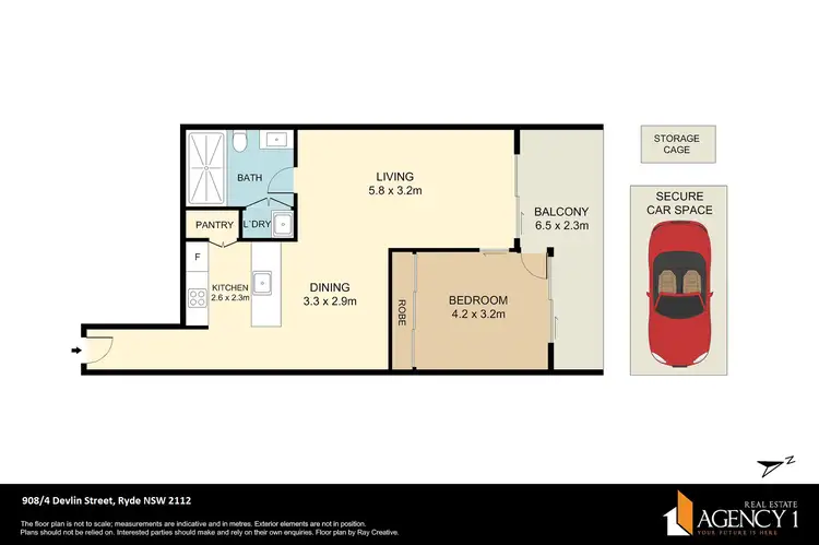 Floorplan of Homely apartment listing, 908/4 Devlin Street, Ryde NSW 2112