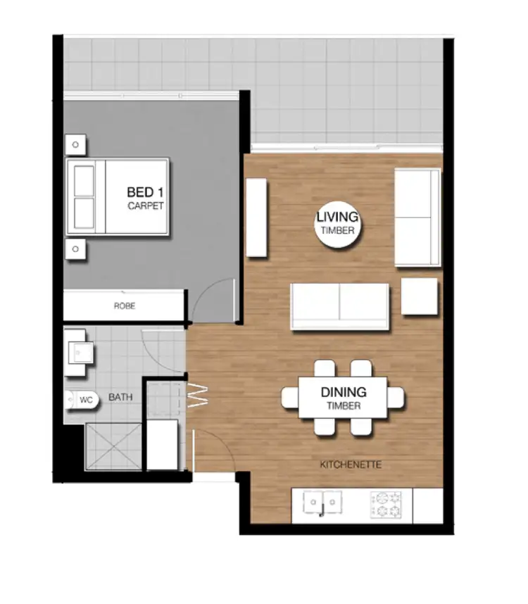 Floorplan of Homely apartment listing, 116/1 Hart Street, Ashmore QLD 4214