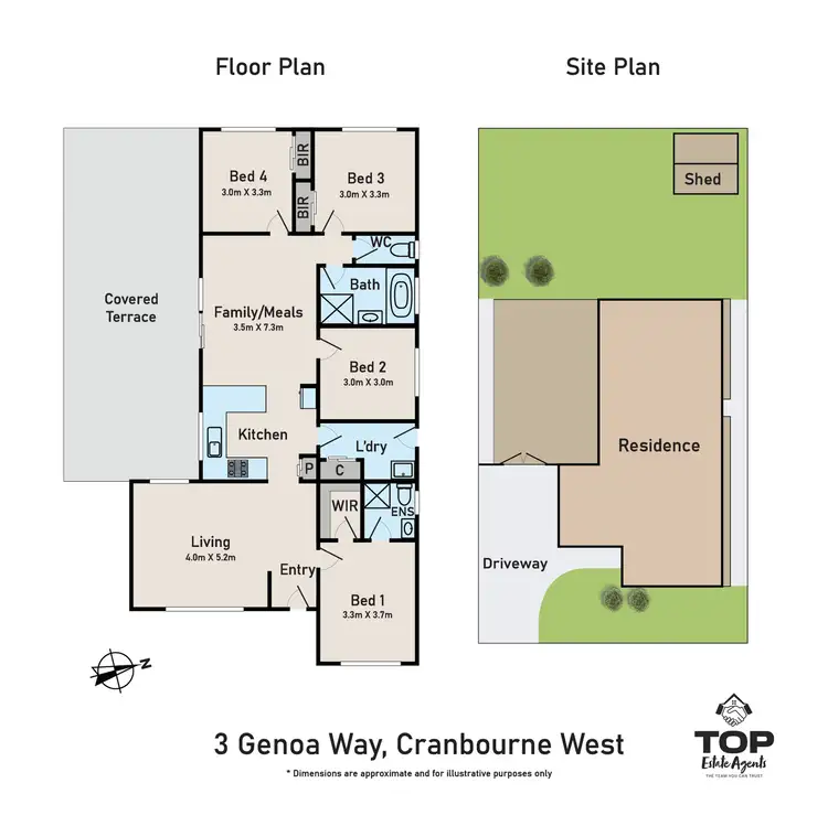 Floorplan of Homely house listing, 3 Genoa Way, Cranbourne West VIC 3977