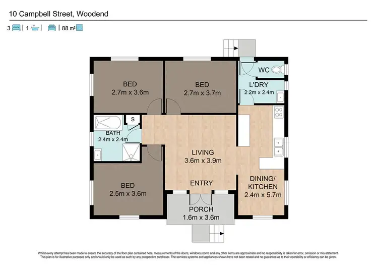 Floorplan of Homely house listing, 10 Campbell Street, Woodend QLD 4305