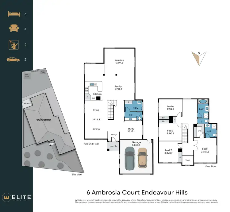 Floorplan of Homely house listing, 6 Ambrosia Court, Endeavour Hills VIC 3802