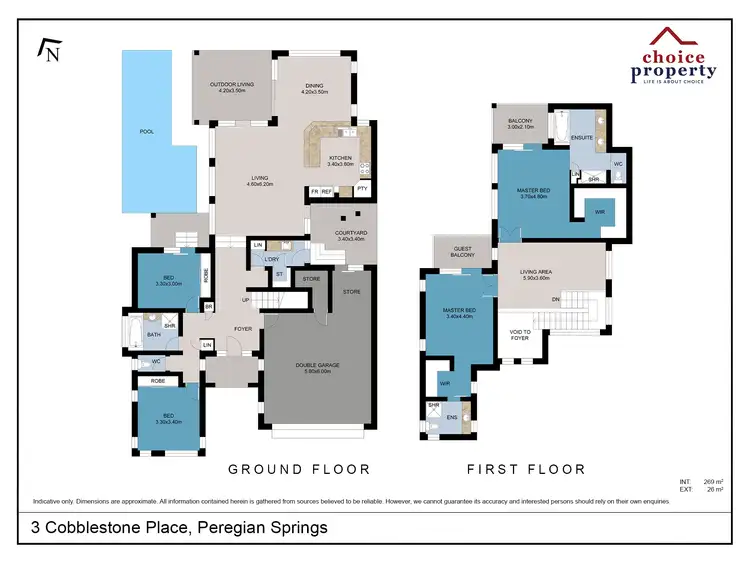 Floorplan of Homely house listing, 3 COBBLESTONE PLACE, Peregian Springs QLD 4573