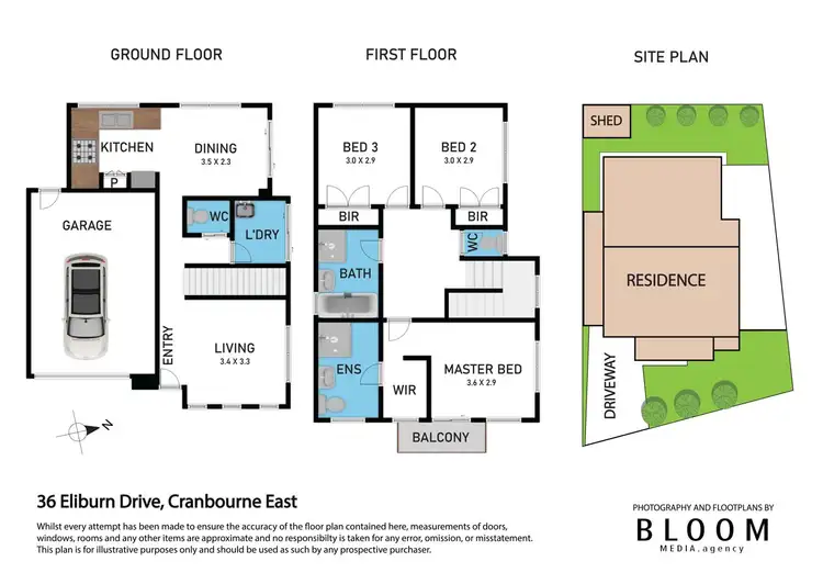 Floorplan of Homely townhouse listing, 36 Eliburn Drive, Cranbourne East VIC 3977