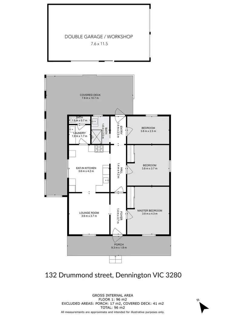 Floorplan of Homely house listing, 132 Drummond Street, Dennington VIC 3280