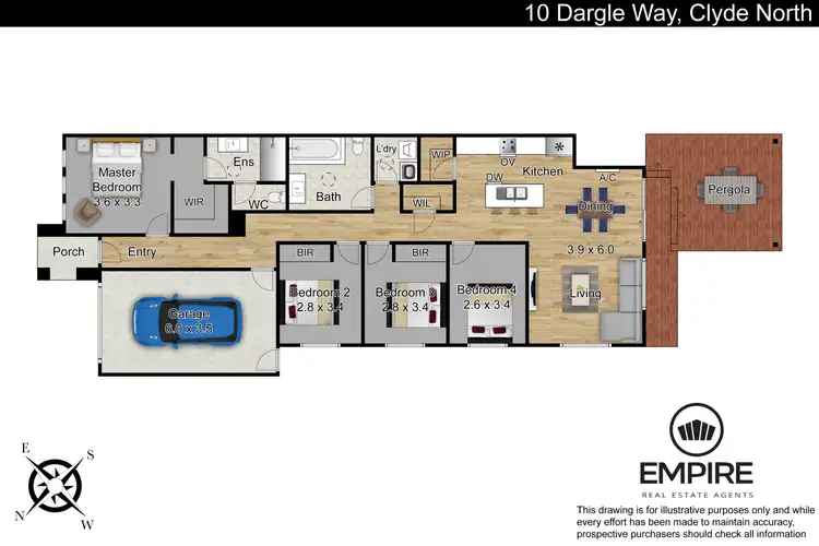 Floorplan of Homely house listing, 10 Dargle Way, Clyde North VIC 3978
