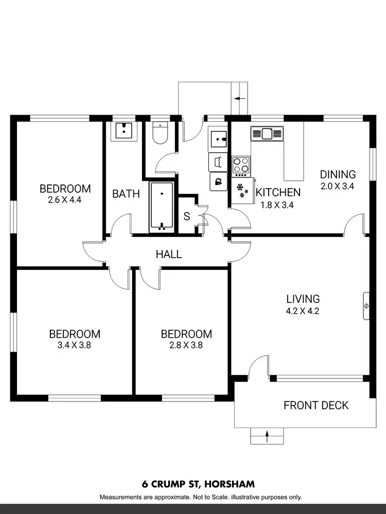 Floorplan of Homely house listing, 6 Crump Street, Horsham VIC 3400