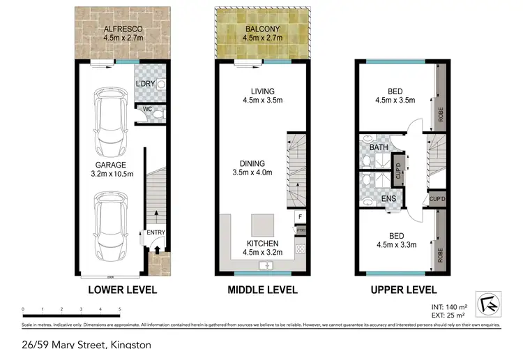 Floorplan of Homely townhouse listing, 26/59-63 Mary Street, Kingston QLD 4114