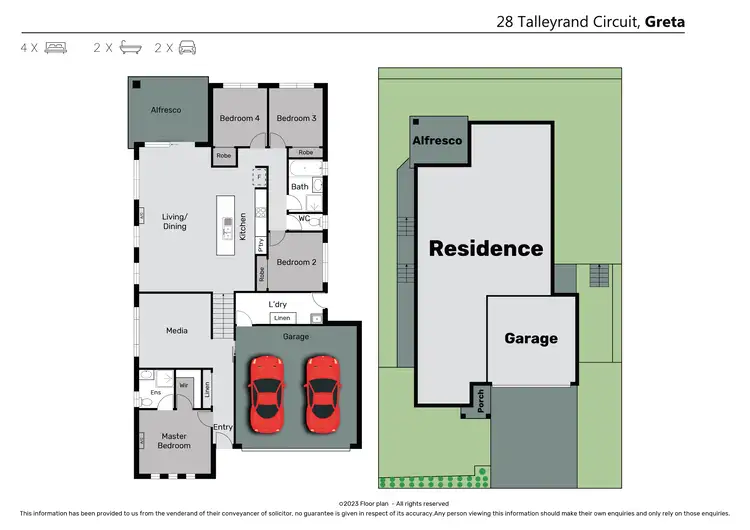 Floorplan of Homely house listing, 28 Talleyrand Circuit, Greta NSW 2334