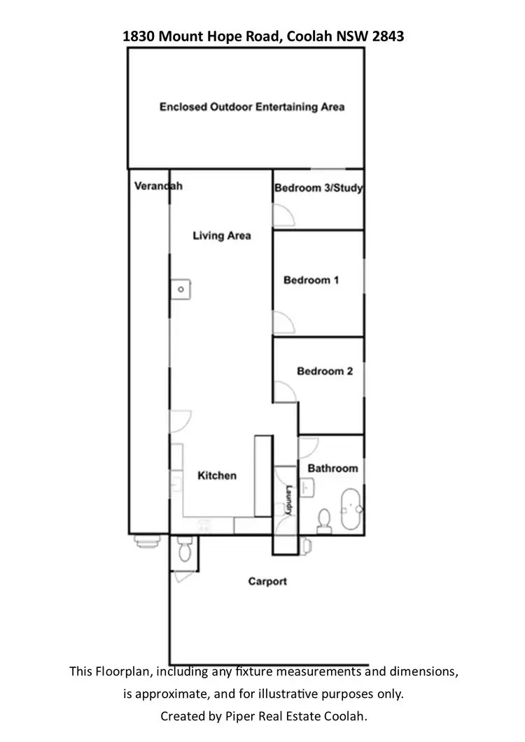 Floorplan of Homely rural property listing, 1830 Mount Hope Road, Coolah NSW 2843