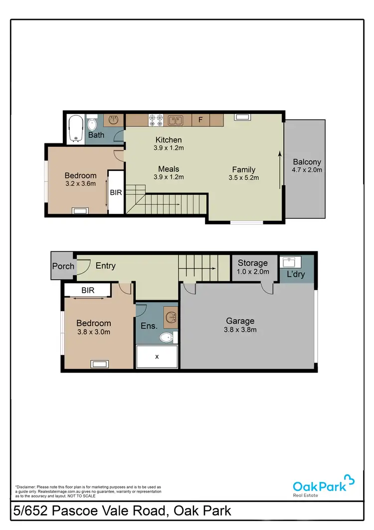 Floorplan of Homely townhouse listing, 5/652 Pascoe Vale Road, Oak Park VIC 3046
