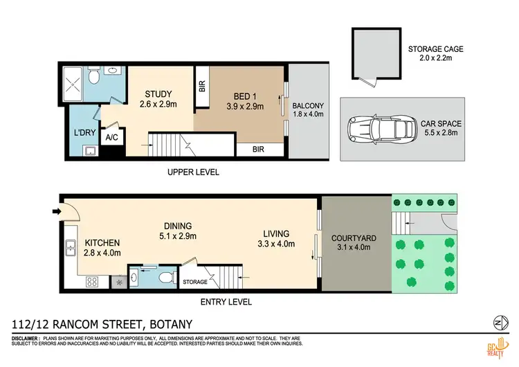 Floorplan of Homely apartment listing, 112/12 Rancom Street, Botany NSW 2019