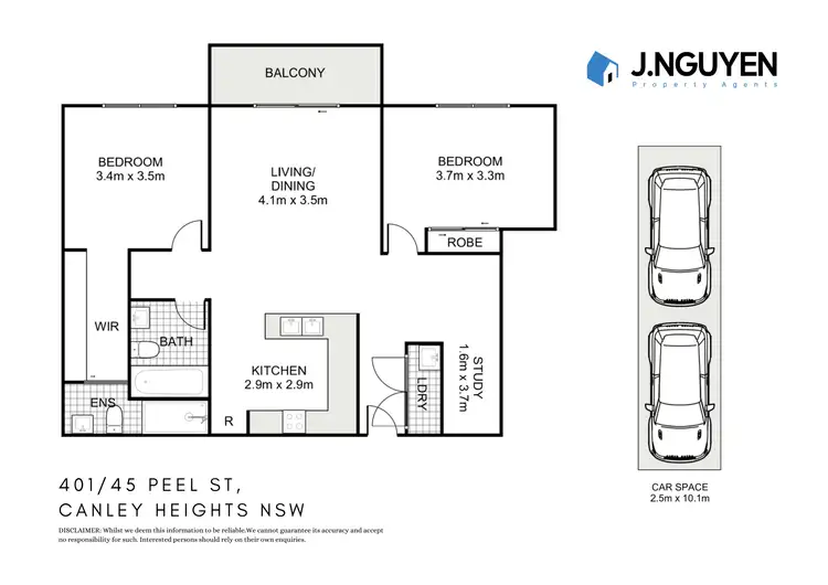 Floorplan of Homely unit listing, 401/45-47 Peel Street, Canley Heights NSW 2166