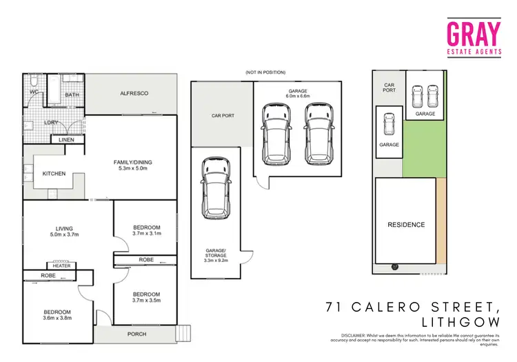 Floorplan of Homely house listing, 71 Calero Street, Lithgow NSW 2790