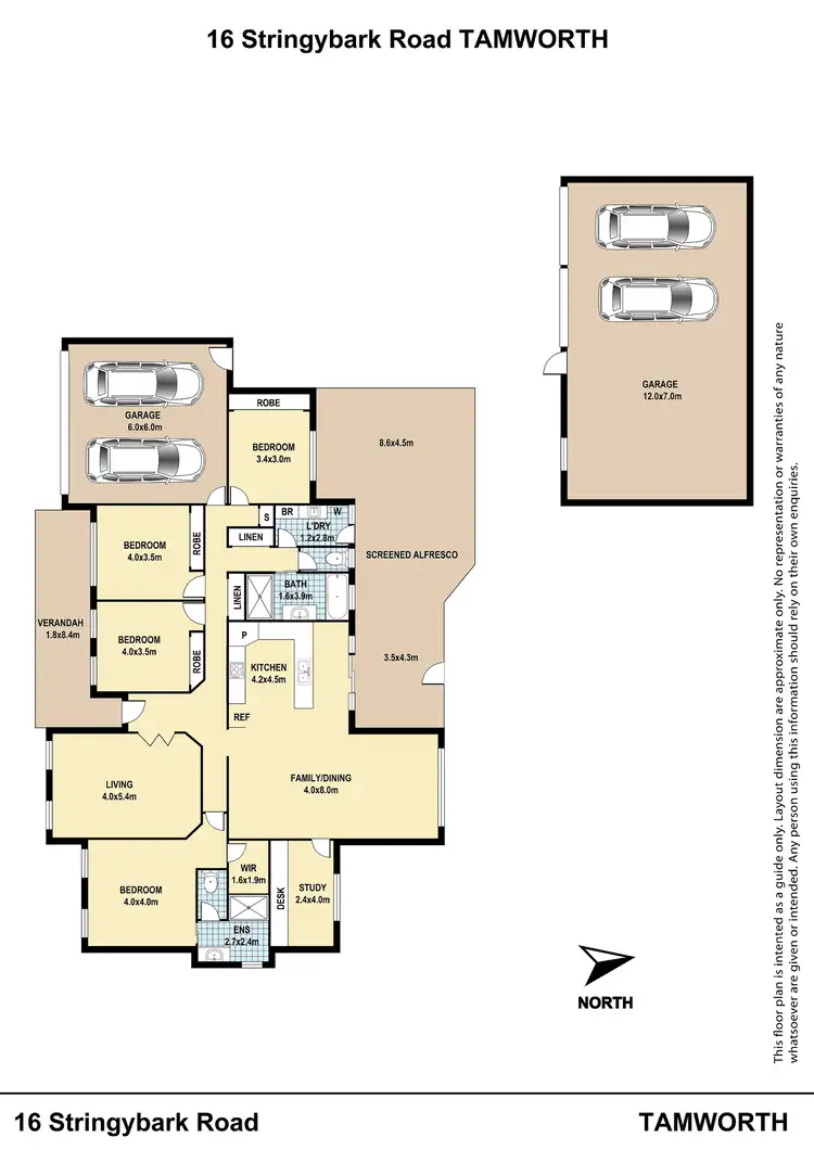 Floorplan of Homely house listing, 16 Stringybark Road, Tamworth NSW 2340
